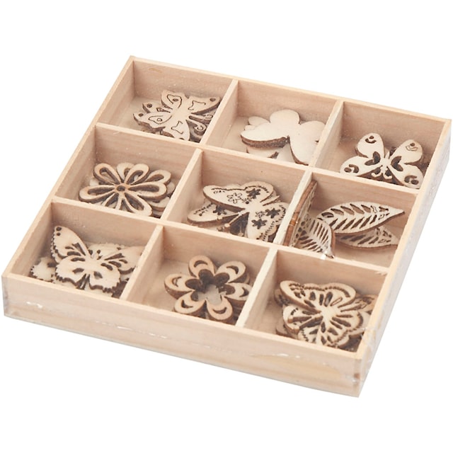 Produktbild 2 för Trädekorationer Sommar olika design 28 mm 45-pack