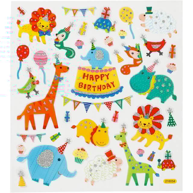 Produktbild 1 för Klistermärken Djurkalas 15x16,5 cm 1 ark