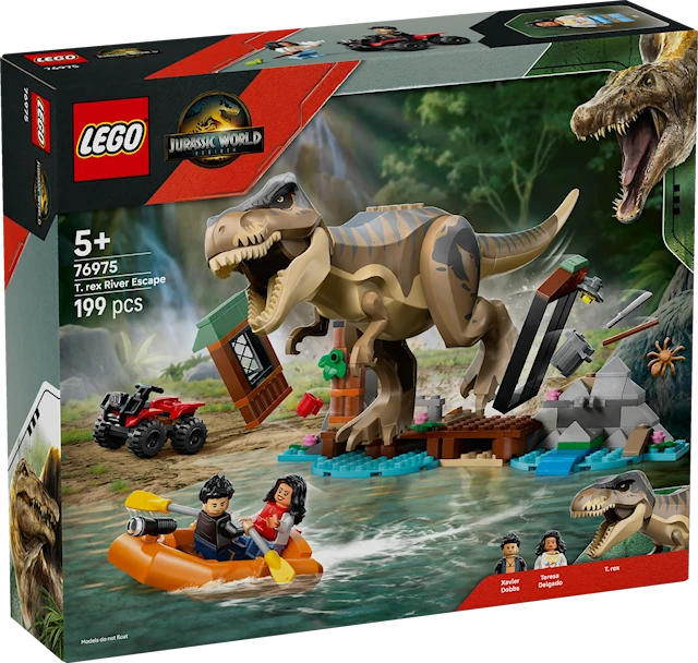 Tuotekuva 1 - T. rex ja pako joella LEGO® Jurassic World (76975)