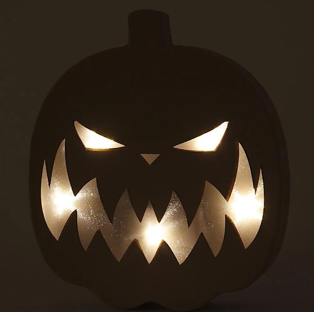 Produktbild 1 för Pumpa Halloween med batteridrivet ljus 25 cm 1-pack