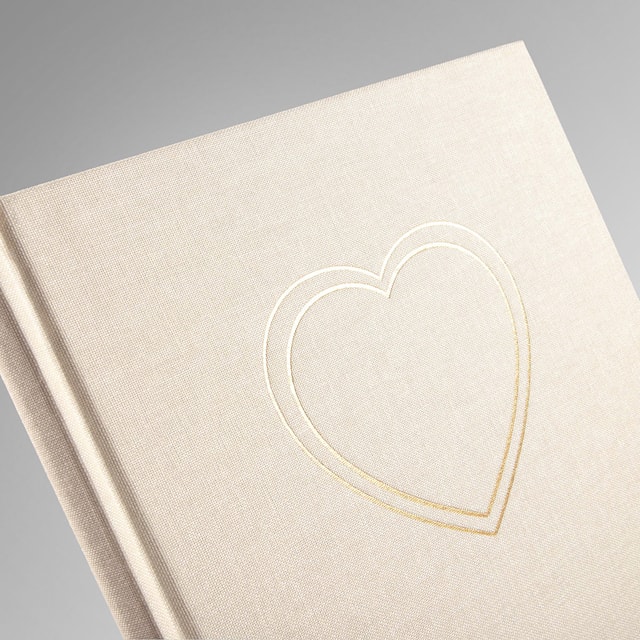 Produktbilde 2 for Fotoalbum Heart 185 x 185 Ulinjert Off White Paperstyle