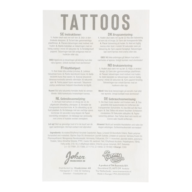 Produktbild 3 för Tatueringar Emil 2