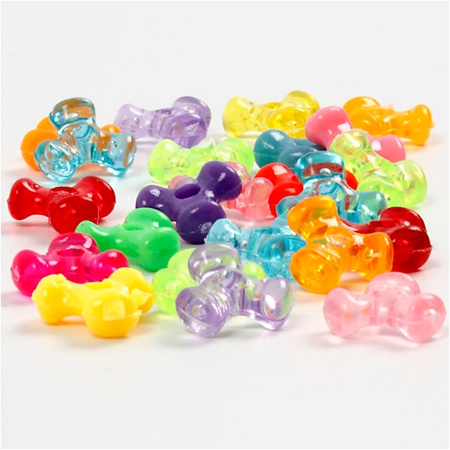 Produktbild 2 för Plastpärlor Snurrmix 10 mm 125 ml