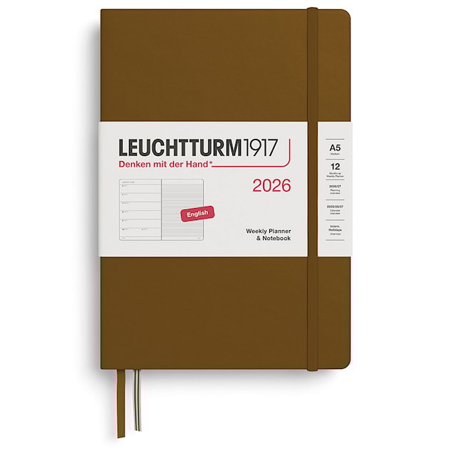 Weekly Planner & Notebook 2026 A5 Spice Brown Leuchtturm1917