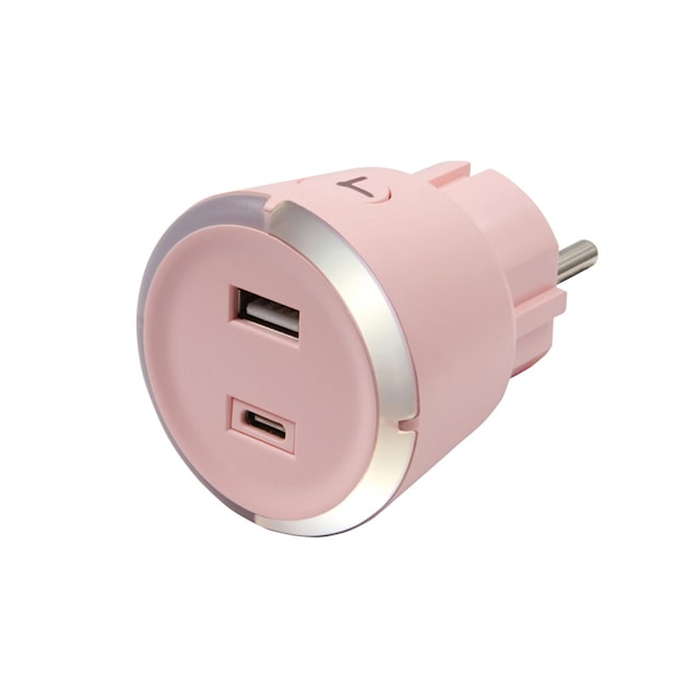 Tuotekuva 1 - Turvakellot USB A ja C Pinkki CAPiDi