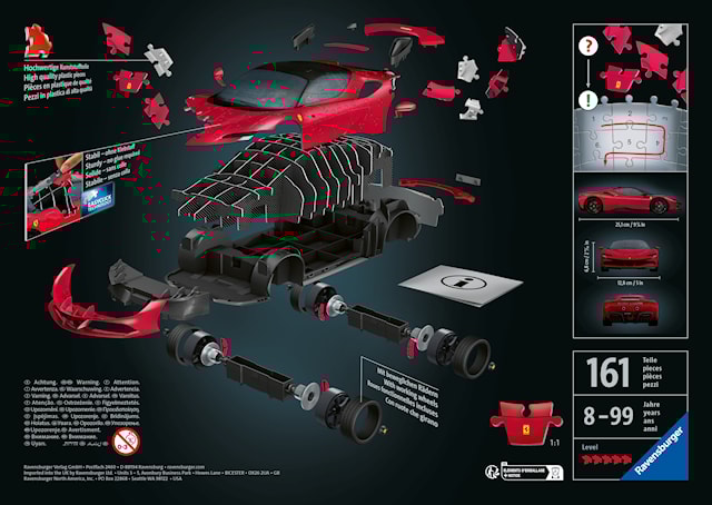 Produktbild 3 för Pussel Ferrari SF90 Stradale 161 bitar, Ravensburger