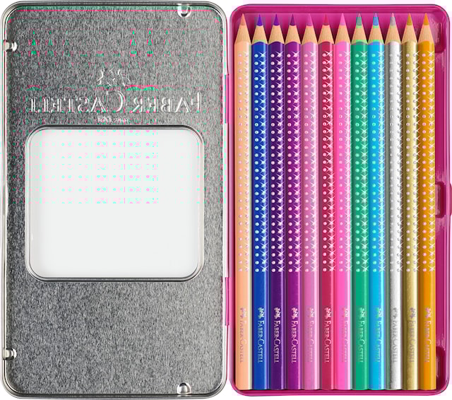 Tuotekuva 4 - Värikynät Sparkle metallirasiassa 12 kpl FSC Faber-Castell