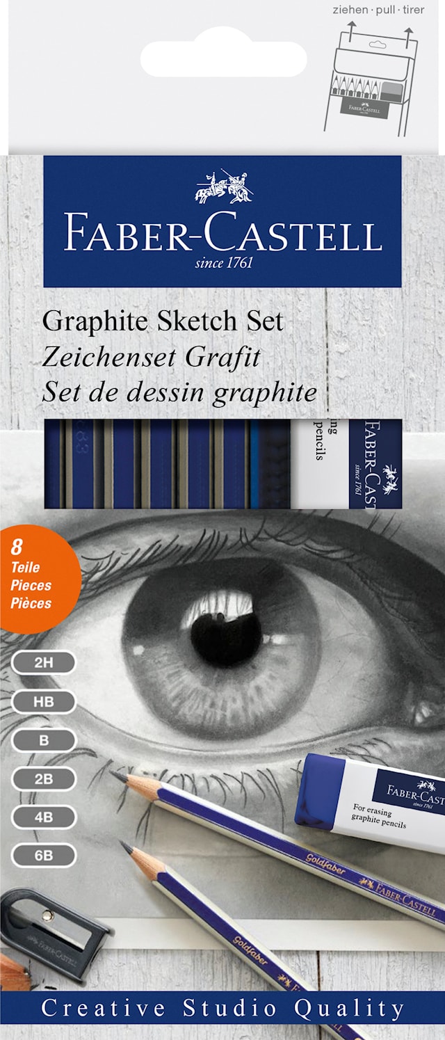 Produktbild 1 för Skiss Set 6-p Goldfaber Graphite, Faber-Castell