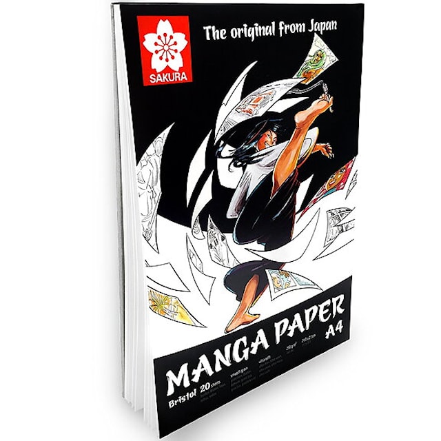 Produktbild 3 för Ritblock Sakura Manga paper pad A4 250g 20 ark