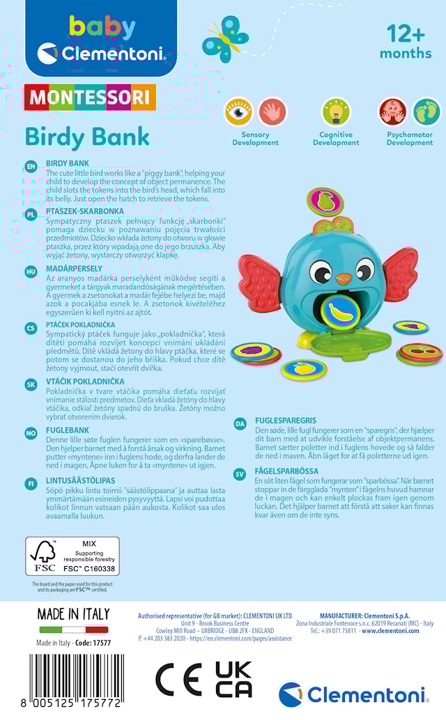 Produktbilde 4 for Aktivitet sparebøsse med mynter Clementoni