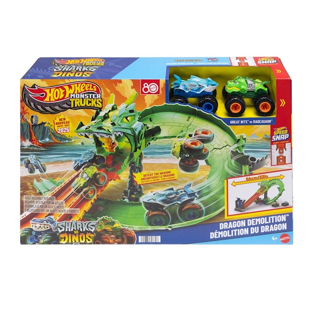 Tuotekuva 1 - Monster Trucks Dragon Destruction Hot Wheels