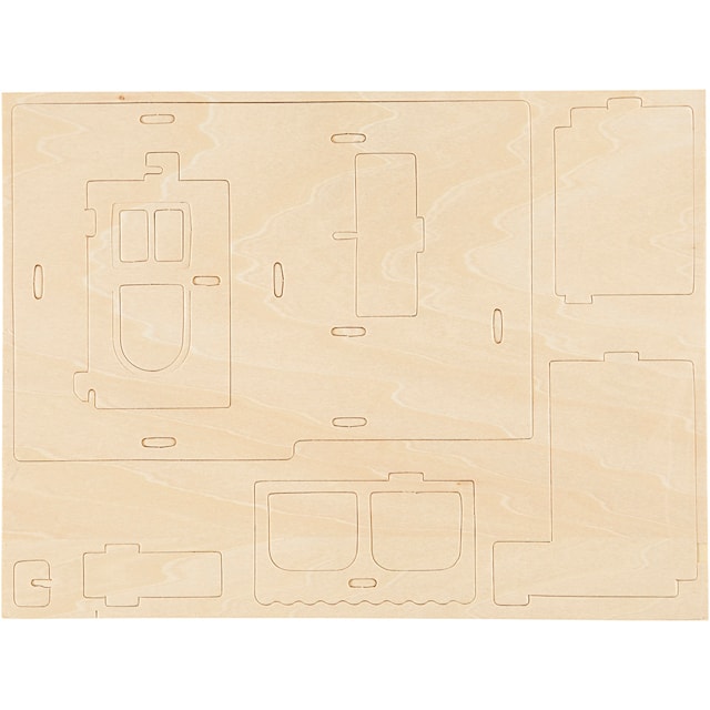 Tuotekuva 5 - 3D-Palapeli, talo verantoineen, koko 22,5x16x17,5, 1 kpl