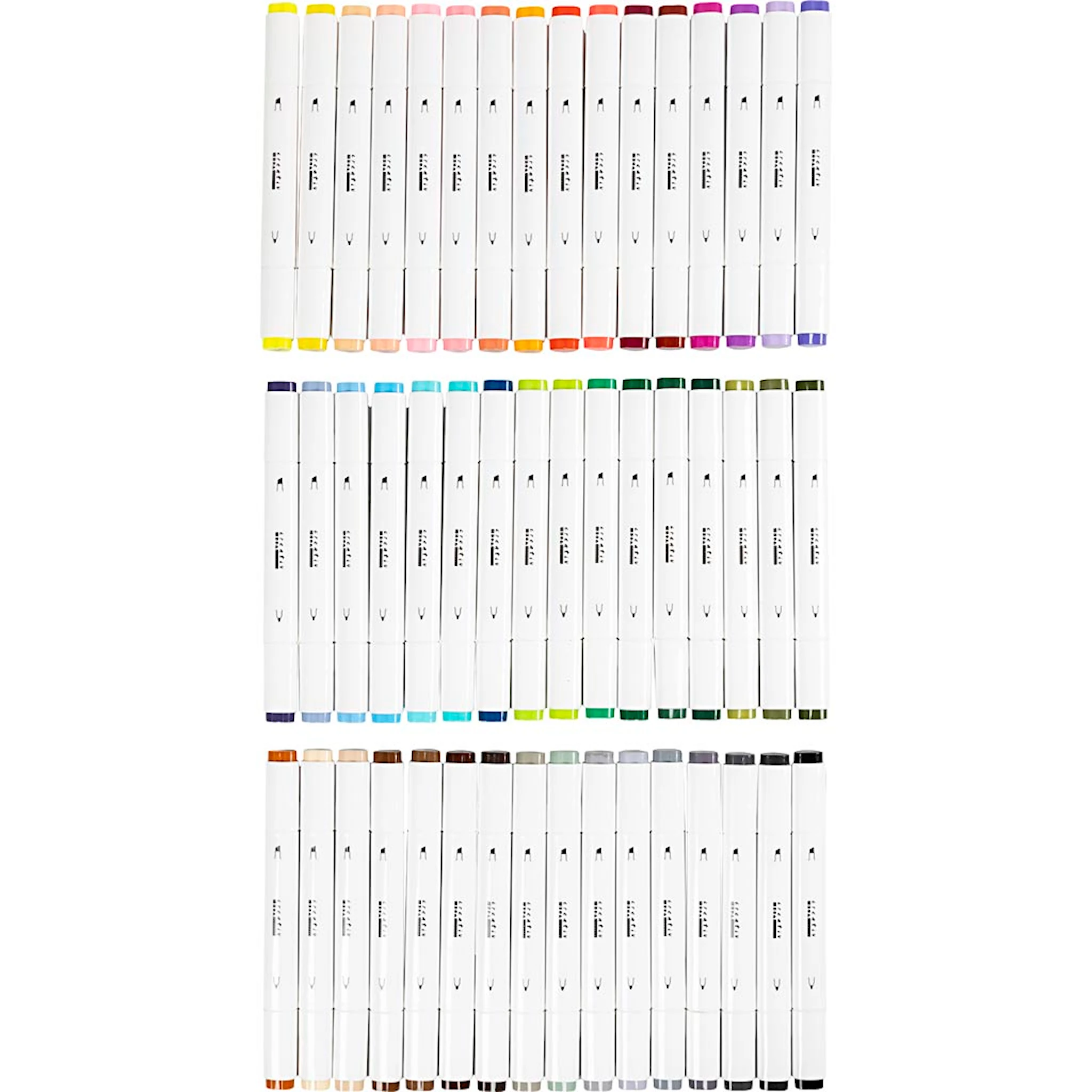 Produktbilde for Tegnetusj, strek 1+8 mm, standardfarger, 48 stk./ 1 pk.