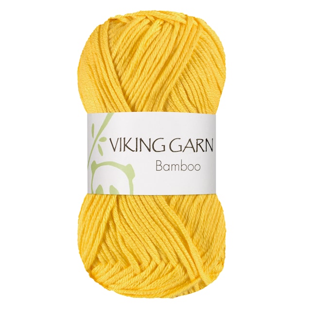 Bamboo 50 g Voimakas keltainen 641 Viking Garn