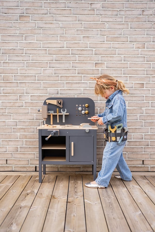 Produktbild 3 för Verktygsbänk Trä Grå Jabadabado