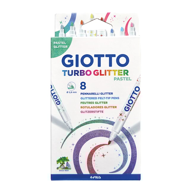 Produktbild 1 för Glitterpennor Pastellfärger 8-p Giotto