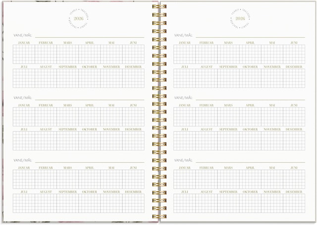 Produktbilde 7 for Kalender Life Planner 2026 A5 Essentials Burde