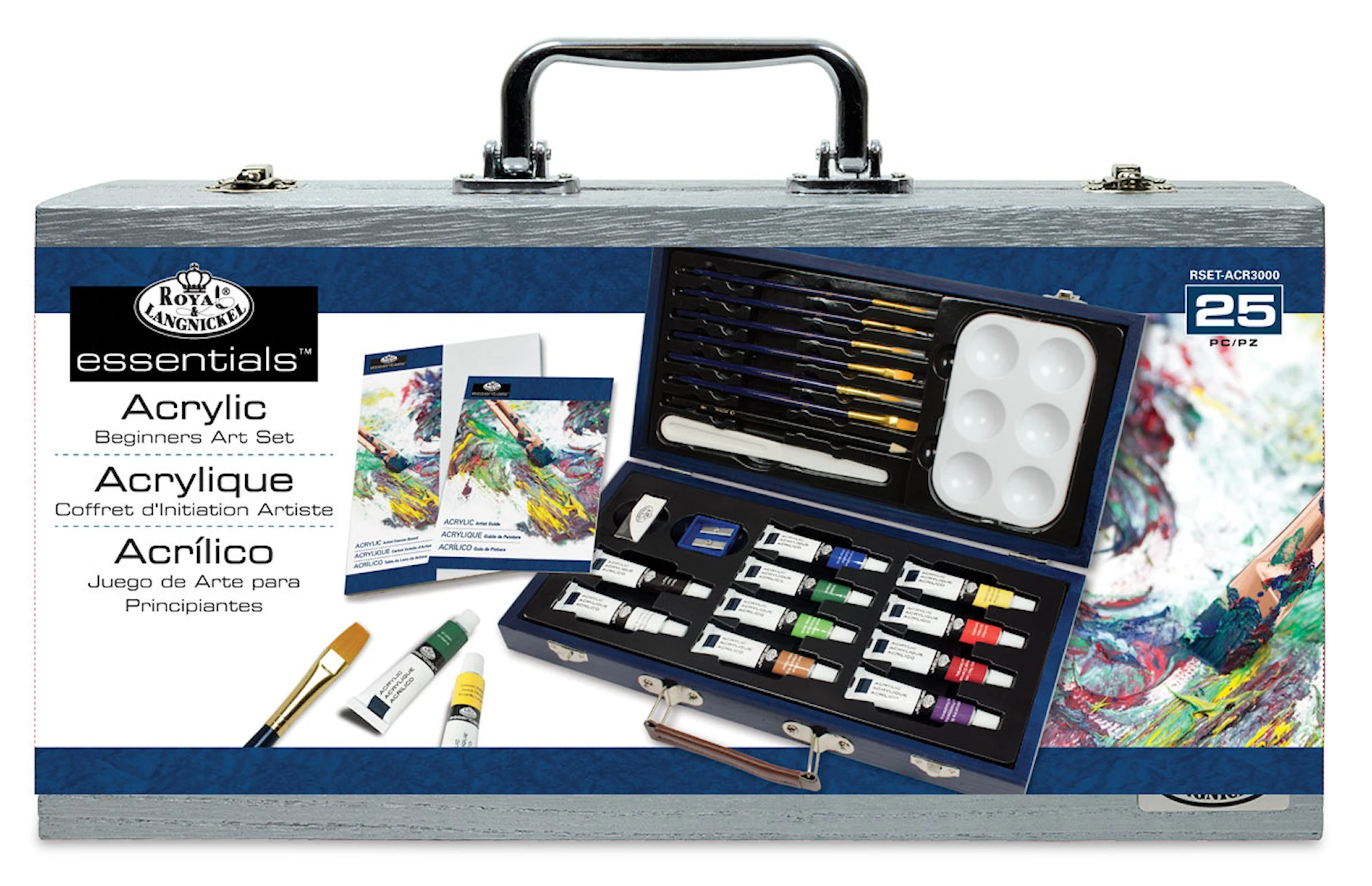 Tuotekuva ille Aloittelijan akryylimaalisetti puusalkussa, Royal & Langnickel