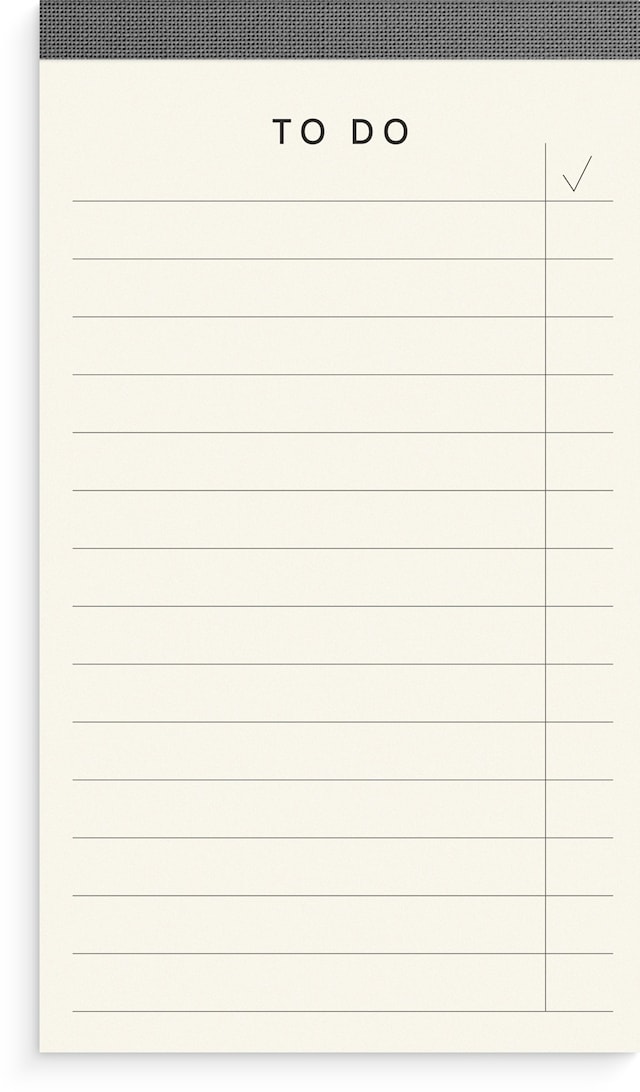 Notatblokk To Do Tekstil, Burde