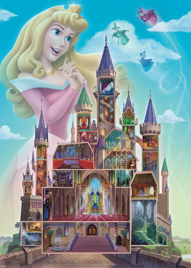 Produktbild 2 för Disney Castles Aurora Pussel 1000 bitar, Ravensburger