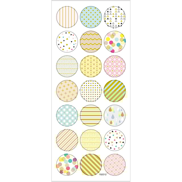 Produktbild 3 för Stickers, pastell, ark 10x23 cm, ca. 21 st., 1 ark