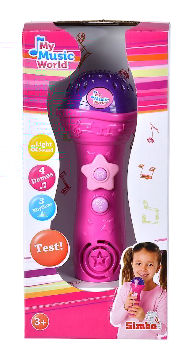 Produktbild 4 för Rosa Mikrofon med Ljus My Music World