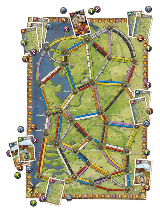 Tuotekuva 2 - Ticket To Ride: Nederland (Expansion) (FI/SE/NO/DK/EN)