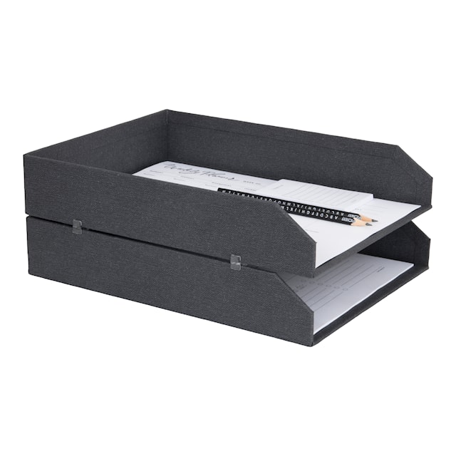 Produktbilde 2 for Brevkurv Stablebar Black 2-pakning Bigso Box of Sweden