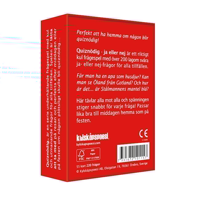 Produktbild 2 för Quiznödig Ja eller Nej Kylskåpspoesi (SE)