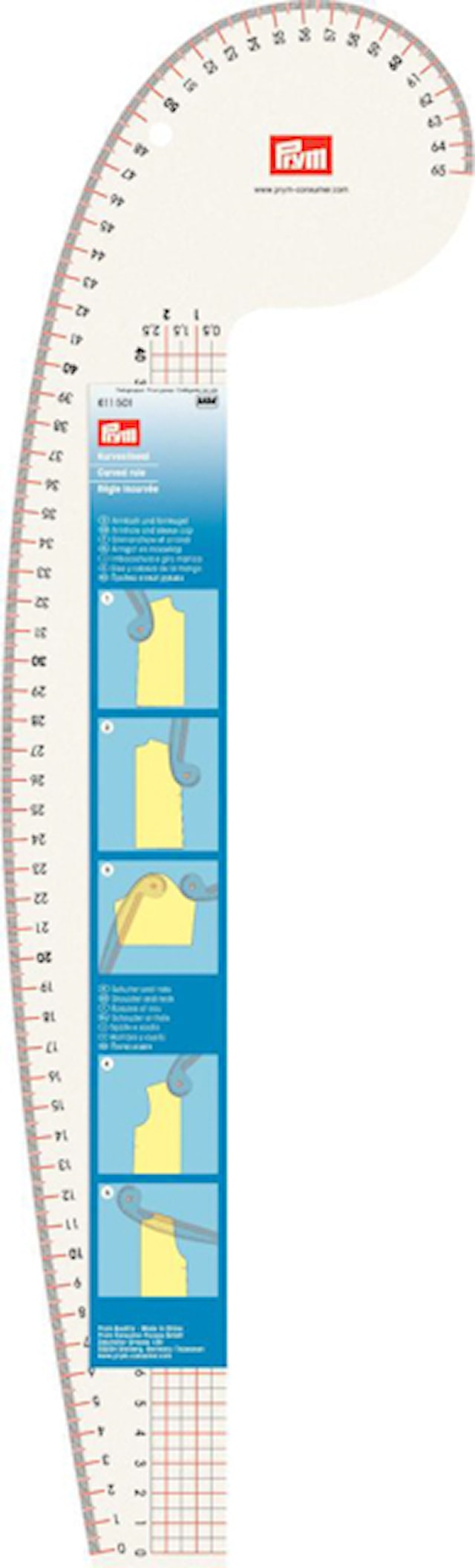 Bøyd linjal til armhull Prym