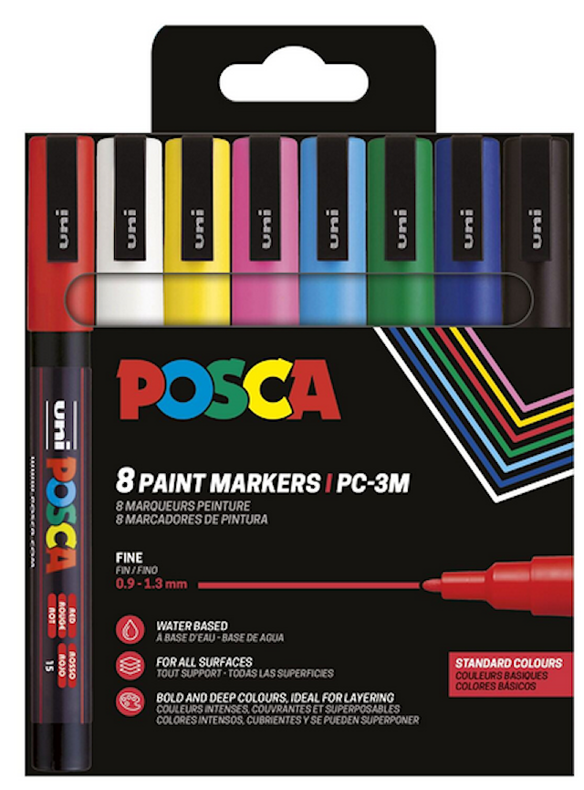 Posca Marker Set 8-p basisfarger
