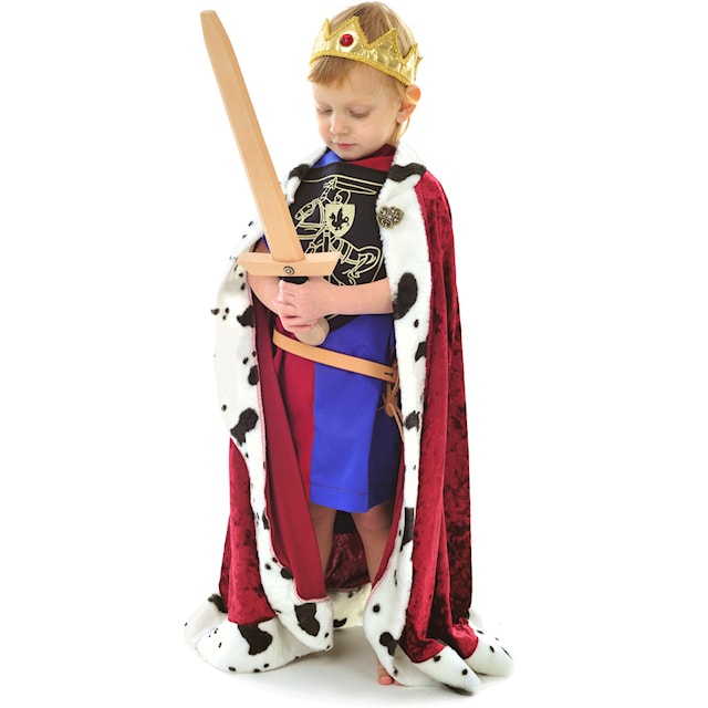 Produktbild 4 för Kung Cape Röd Sammet 98-128 cm Den Goda Fen