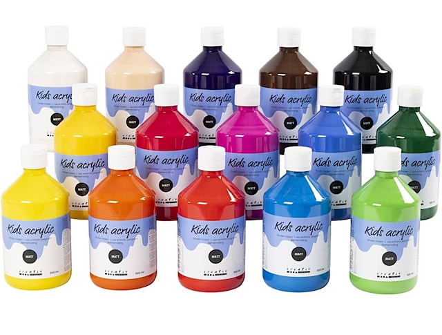 Produktbild 1 för Akrylfärg Mix 02 Matt 15x500 ml A-color
