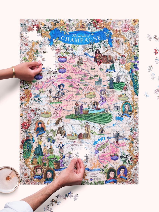 Produktbild 4 för Vinpussel - Champagne 1000 bitar, Water and Wines