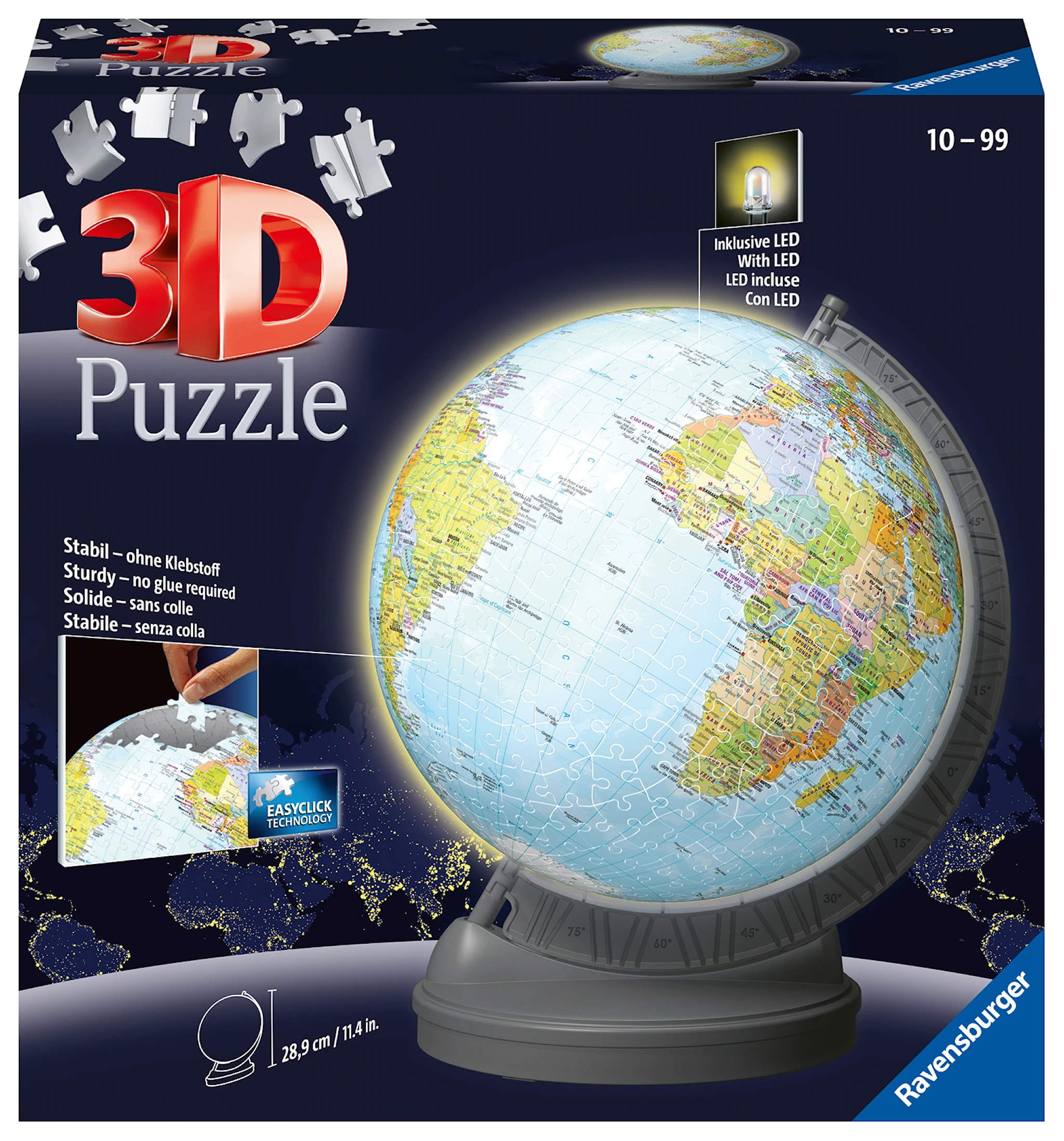Tuotekuva ille Globe With Light, Palapeli 540 Palaa, Ravensburger