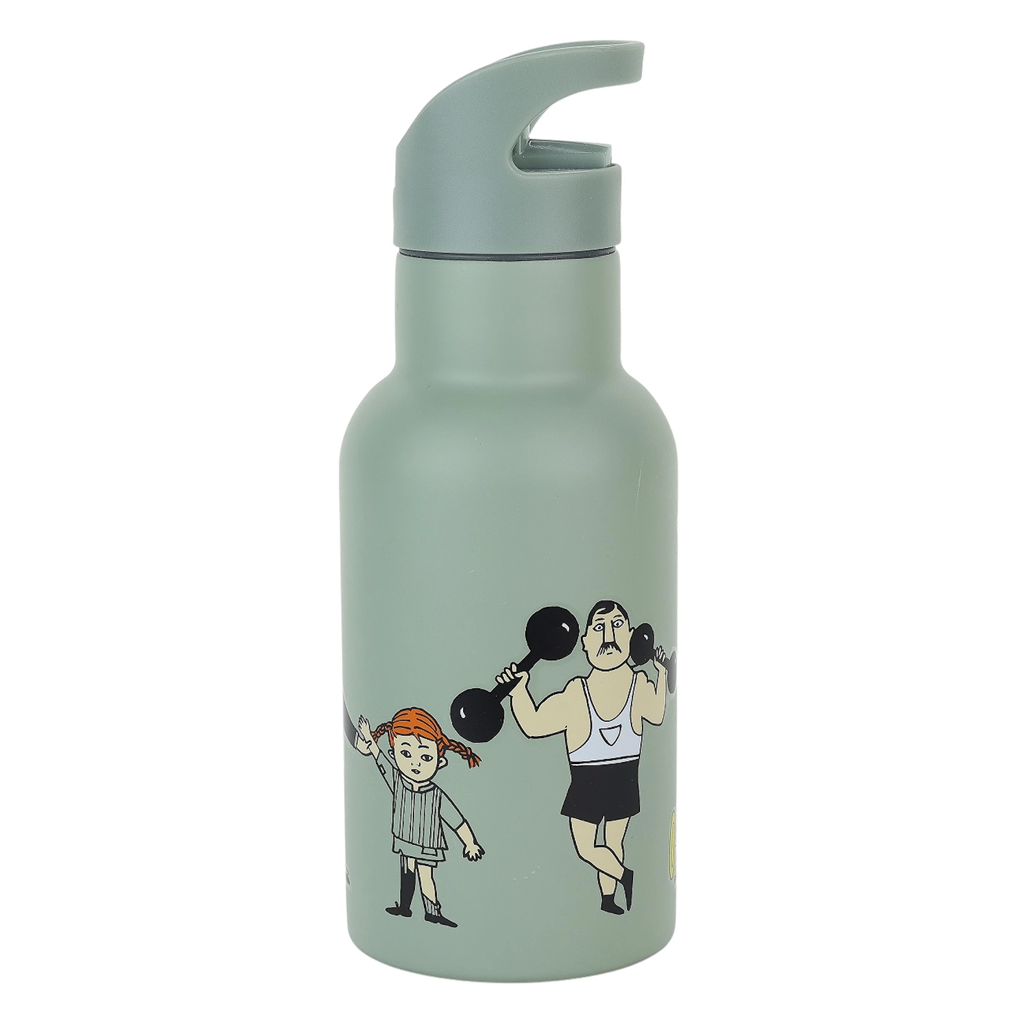 Tuotekuva ille Peppi Pitkätossu Sirkus Vesipullo Vihreä Rätt Start