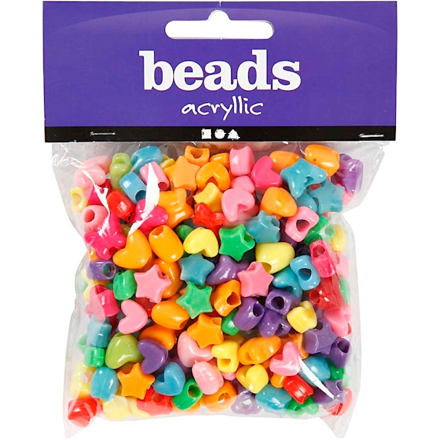 Produktbild 2 för Plastpärlor Figurmix dia 10 mm 125 ml