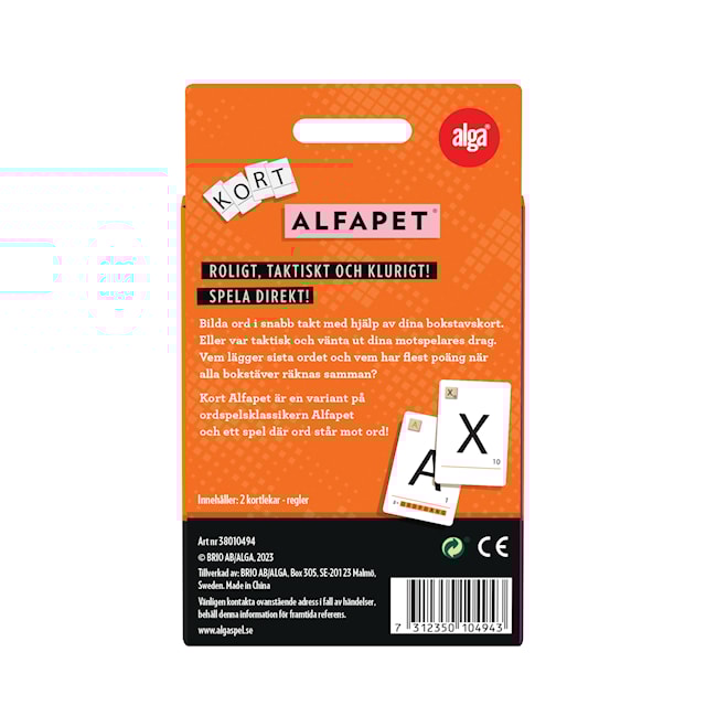 Produktbild 2 för Kortspel Alfapet Alga