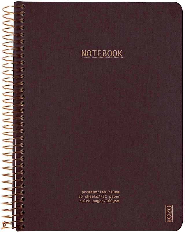 Produktbild 1 för Anteckningsbok A5 Premium Coffee KOZO