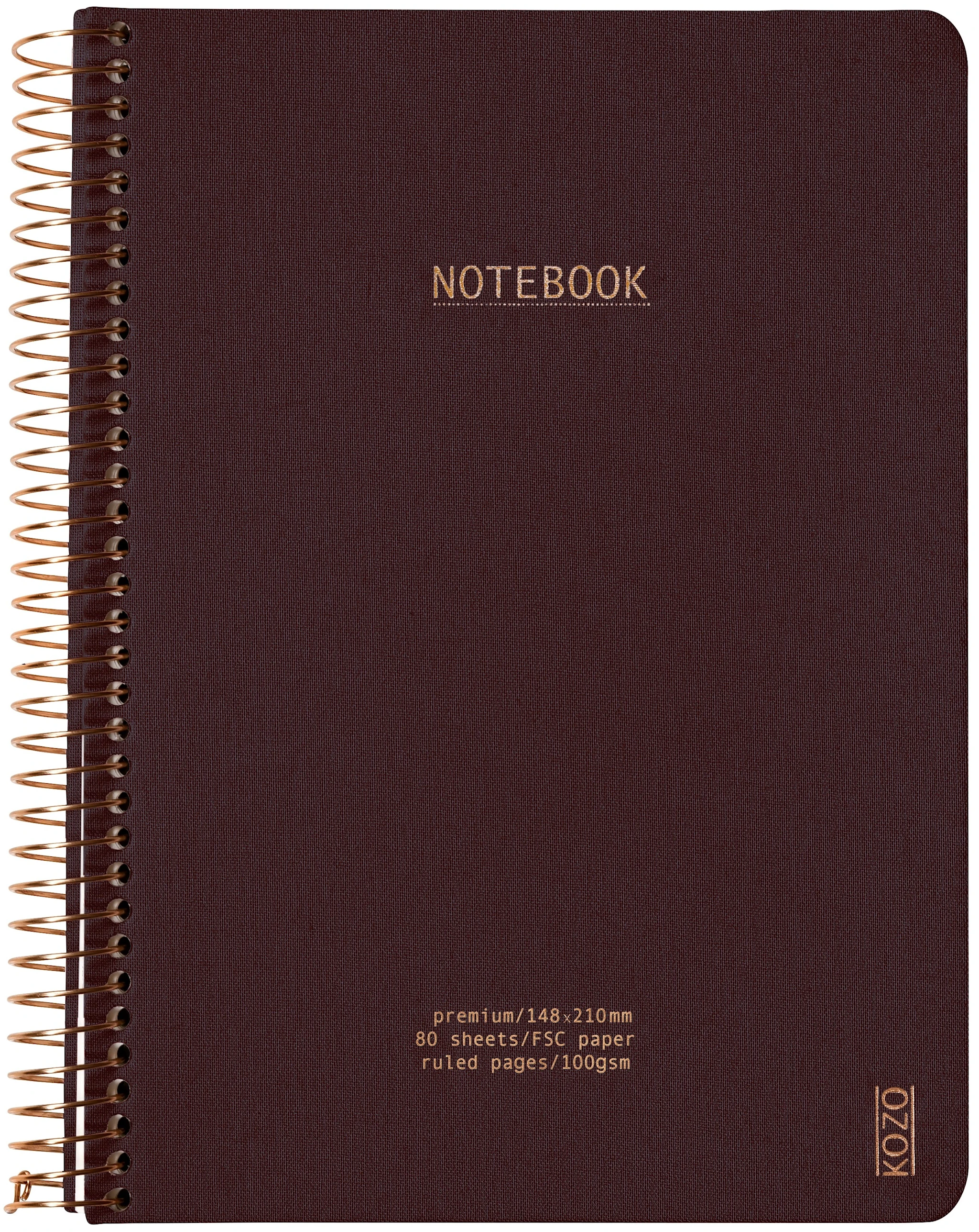 Tuotekuva ille Muistikirja A5 Premium Kahvi KOZO