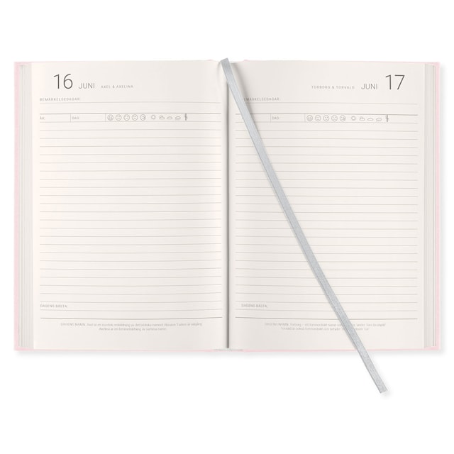 Produktbild 2 för 1-Års Dagbok A5 Dusty Rose Paperstyle