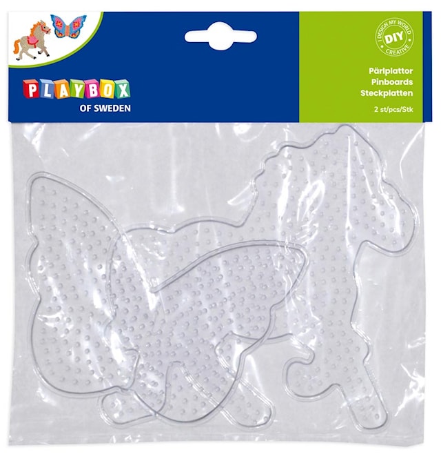 Produktbilde 2 for Perleplater Hest og Sommerfugl 2 stk Playbox