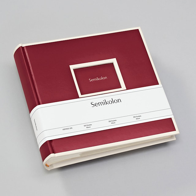 Produktbild 3 för Fotoalbum 200 Bilder Burgundy Semikolon