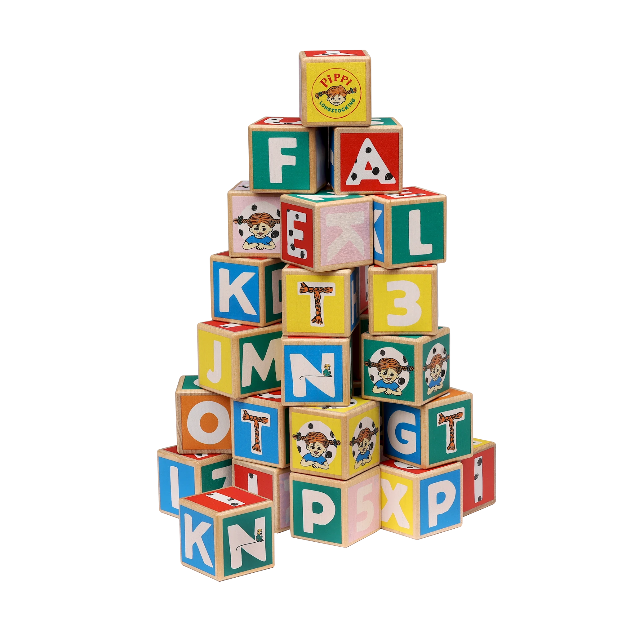 Produktbilde for Pippi Bokstavsklosser 36 Stykker Micki