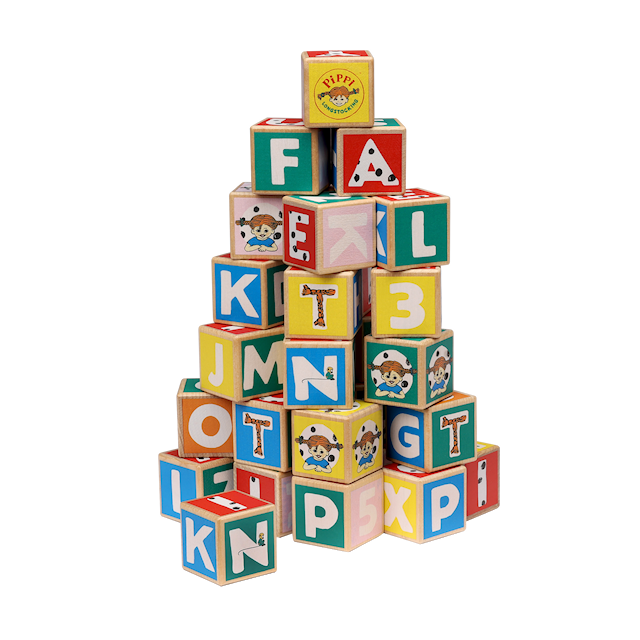 Tuotekuva 1 - Pippi Kirjainpalikat 36 Kappaletta Micki