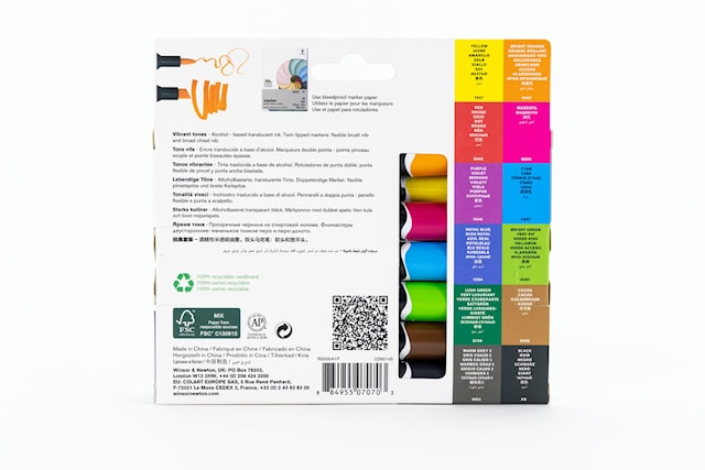 Tuotekuva 6 - BrushMarker 12 Vibrant (12 voimakasta väriä) Winsor & Newton