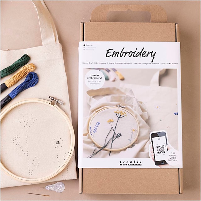 Produktbilde 6 for Start DIY Kit Broderi, Blomster, 1 pk.
