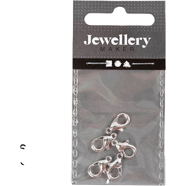 Produktbild 2 för Karbinhake 12 mm Silverpläterad 5 st