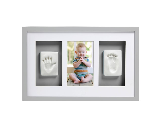 Babyprints Deluxe Ramme Trippel Grå Pearhead