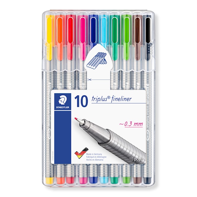 Produktbilde 1 for Fineliner STAEDTLER triplus 10 farger